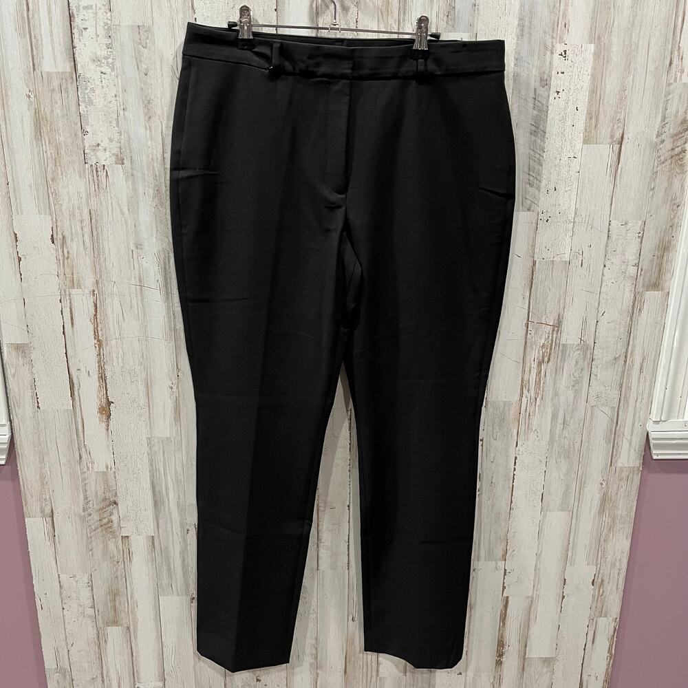 Whbm White House Black Market Elle Slim Black Trouser Pant Womens Size 14